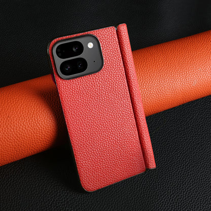 For Google Pixel 9 Pro Fold Case Genuine Leather Cover Pixel 10 Pro Fold Capa Protective Etui Back Coque Carcasa Without Front