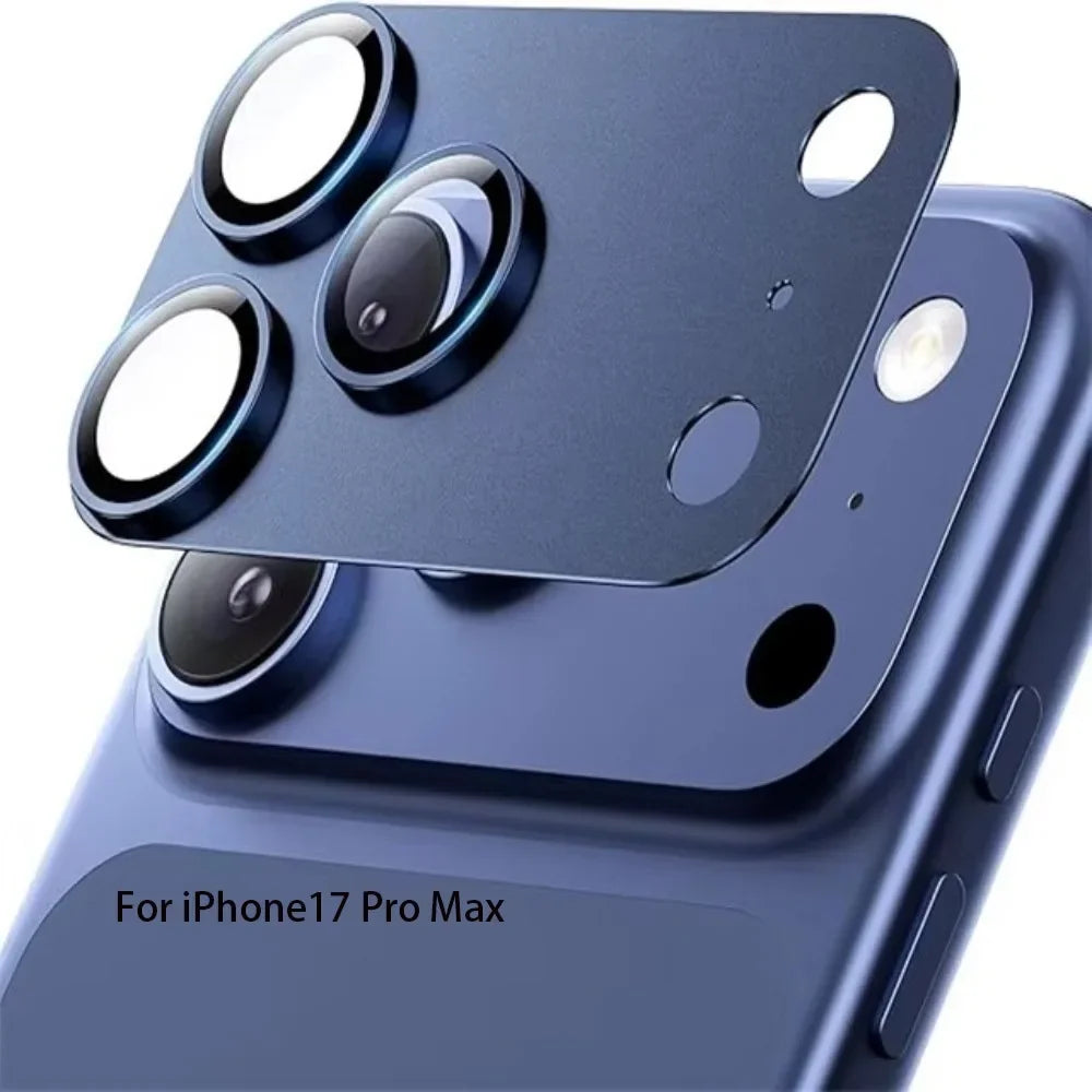 Metal Tempered Glass Lens Protector Orange Full Cover Back Camera Protective Film Anti Scratch for iPhone 17Pro/17 Pro Max