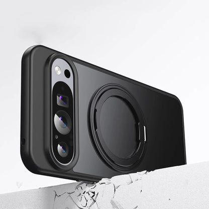 360°Rotating Stand Magnetic Phone Case For Google Pixel 10 9 Pro XL 8 7 Pro 9a 8a 7a Metal Folding Bracket Shockproof Cover