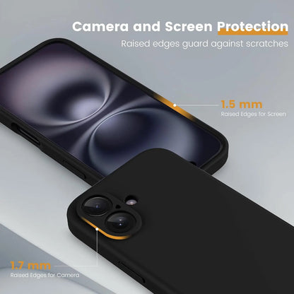 2in1 Phone Case for IPhone 17 16 15 14 Plus 13 Pro Max Air with 9H HD Screen Film Protector Glass Soft Silicone Shockproof Cover