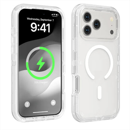 Rugged Ott Armor Magnetic Wireless Charging Clear Case For IPhone 18 17Air 16 15 14 Plus 13 12 Pro Max Enhanced Shockproof Cover