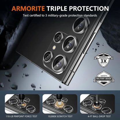 Metal Ring Glass Camera Lens Protector for Samsung Galaxy S26 S25 Ultra S24 S23 Plus S26Ultra S26Plus S26+ Camera Screen Cover