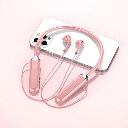 Sport Wireless Headphone Compatible 5.2 Neckband Headphones High Sound Quality Stereo LED Power Display Bluetooth Earphones