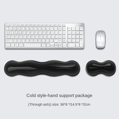 Silicone Keyboard Mouse Wrist Rest Support Ergonomic Wave Hand Pad Cushion Comfortable Soft For Gaming Office PC Computer Laptop
