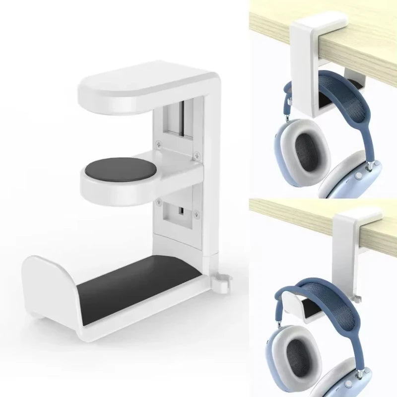 PC Gaming Headphone Stand Headset Hook Holder Hanger Mount With Adjustable 360° Rotating Arm Clamp Desk Mount Universal Bracket