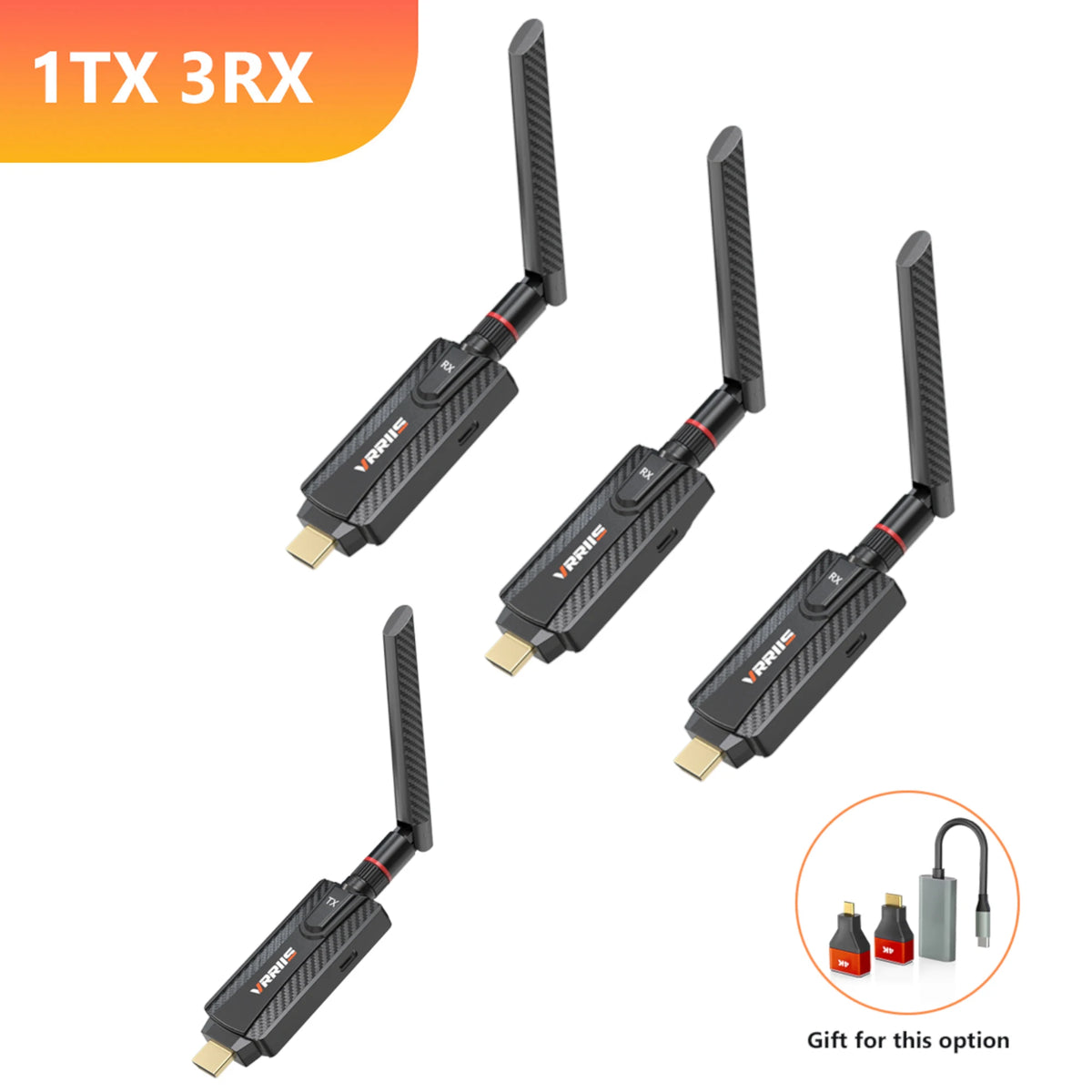 200M Wireless Hdmi Video Transmitter and Receiver 5G Mini Extender TV Stick for Conference, Office, Projector and Home Camera