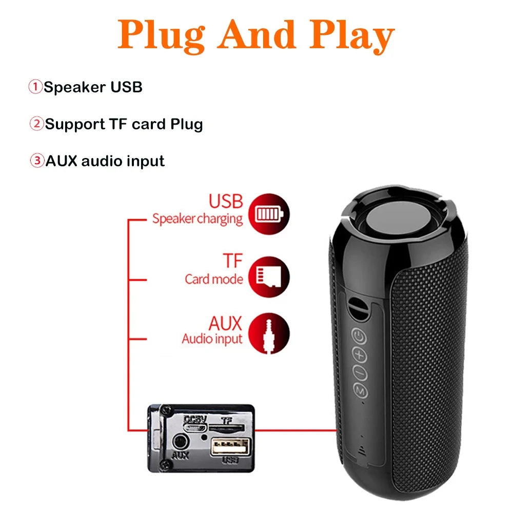 Portable Wireless Bluetooth Speaker Blutooth Music Sound Box For Caixa De Som Blootooth Subwoofer Radio FM Handfree Bass System