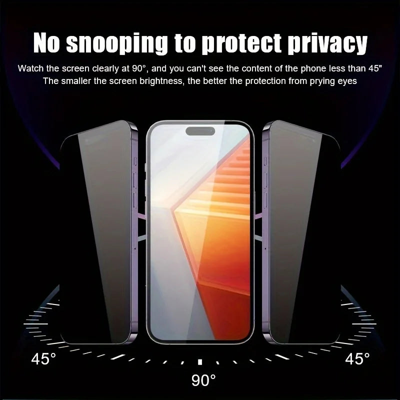Anti-Spy Tempered Glass For iPhone 13 12 Mini 17 11 14 15 Plus 16 18 Pro Max Air 16e Privacy Screen Protector iPhone XR XS Film