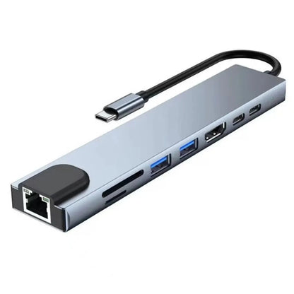 Usb 8In1 7in1 7in2 3in1 11in1 type C 3 1 To 4k HdTV Hub Adapter With Sd Tf Rj45 Card Reader Pd Fast Charge For Macbook Computer