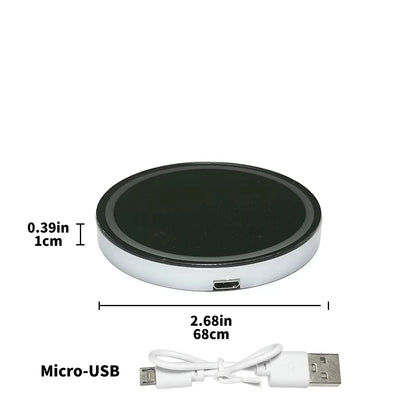 1/2PCS LED Car Cup Holder Lights, Light up Car Coasters for Cup Holders 7 Colors Changing USB Charging Mat Waterproof Cup Pad