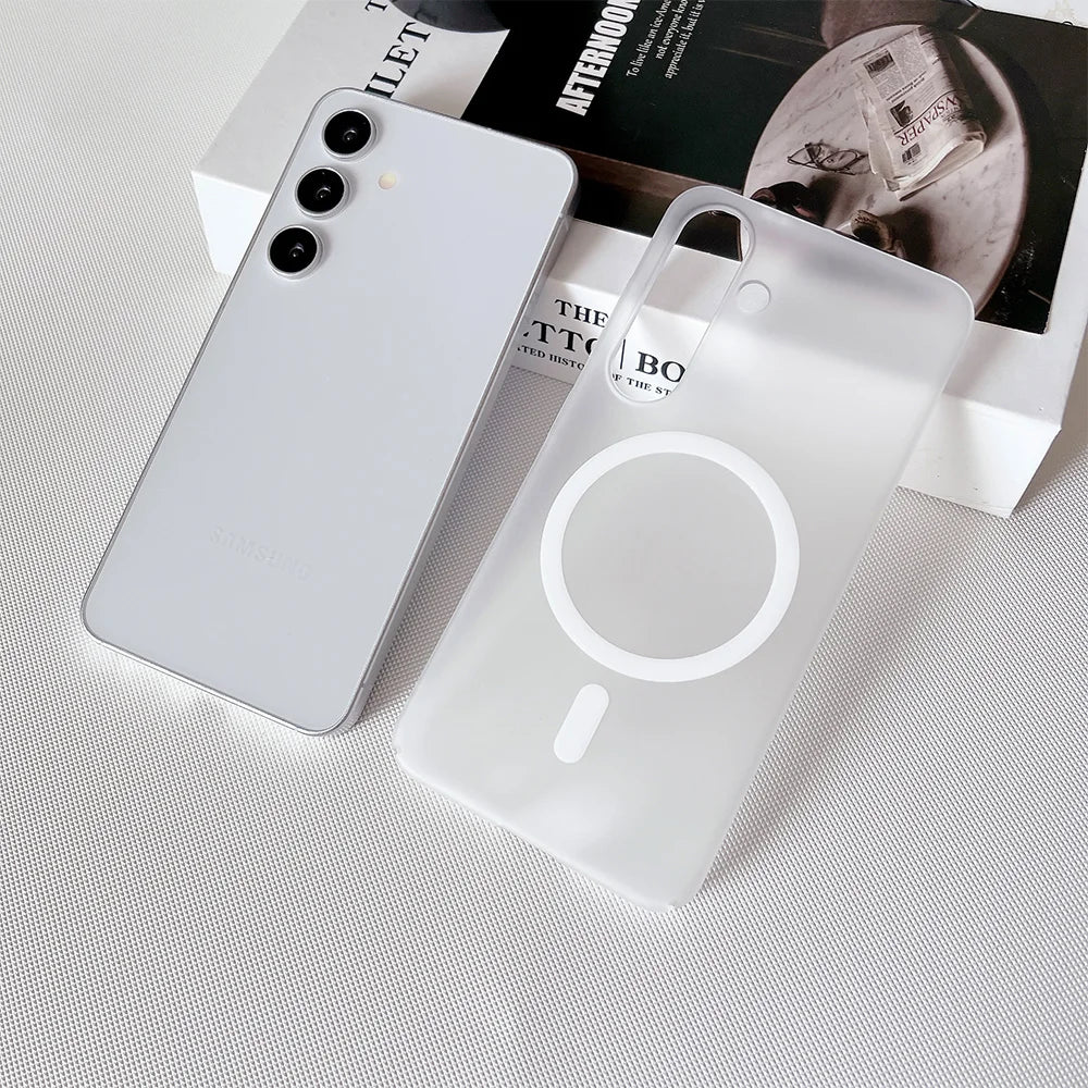 Case for Samsung S26 Ultra S25 S24 A57 A56 A55 A37 5G A36 A17 A16 Magnetic Wireless Charging Shockproof Ultra Thin Cover
