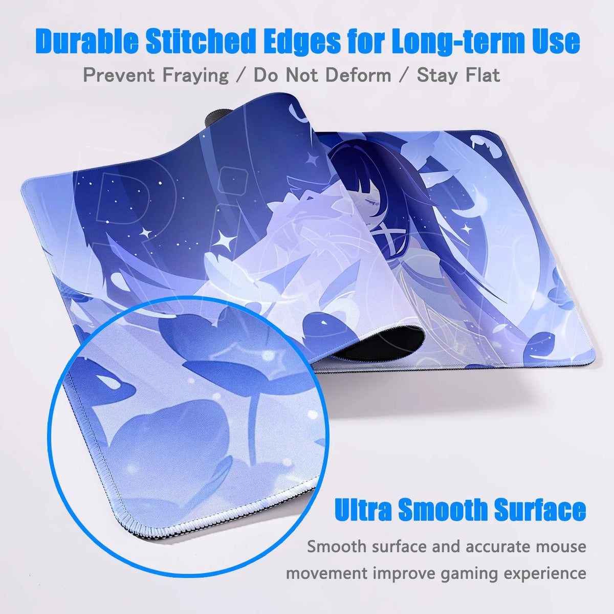 Kawaii Genshin Impact Columbina Mouse Pad Gaming Locking Animal Edge Big Computer Game Large Rubber Art Mousepad Laptop Desk Mat