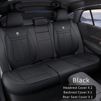 Car Seat Cover Punched NAPPA Leather Full Set Seat Protector Cover Universal Breathable Seat Cushion Auto Interior Universal Set