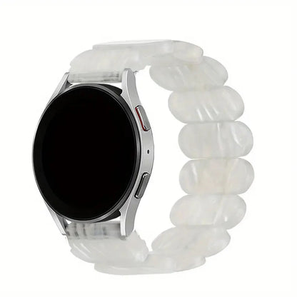 20mm/22mm Resin Strap for Samsung Galaxy watch 4/5/6/7 40mm 44mm Active 2/Gear s3 Elastic ring bracelet for Huawei GT 2/2e/pro