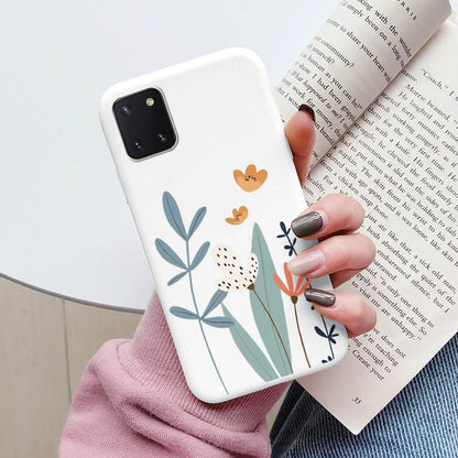Soft Case For Samsung Galaxy Note 10 Lite Phone Cover Cute Flowers Butterfly Fundas TPU Coque For Samsung Note 10 Lite Bumper