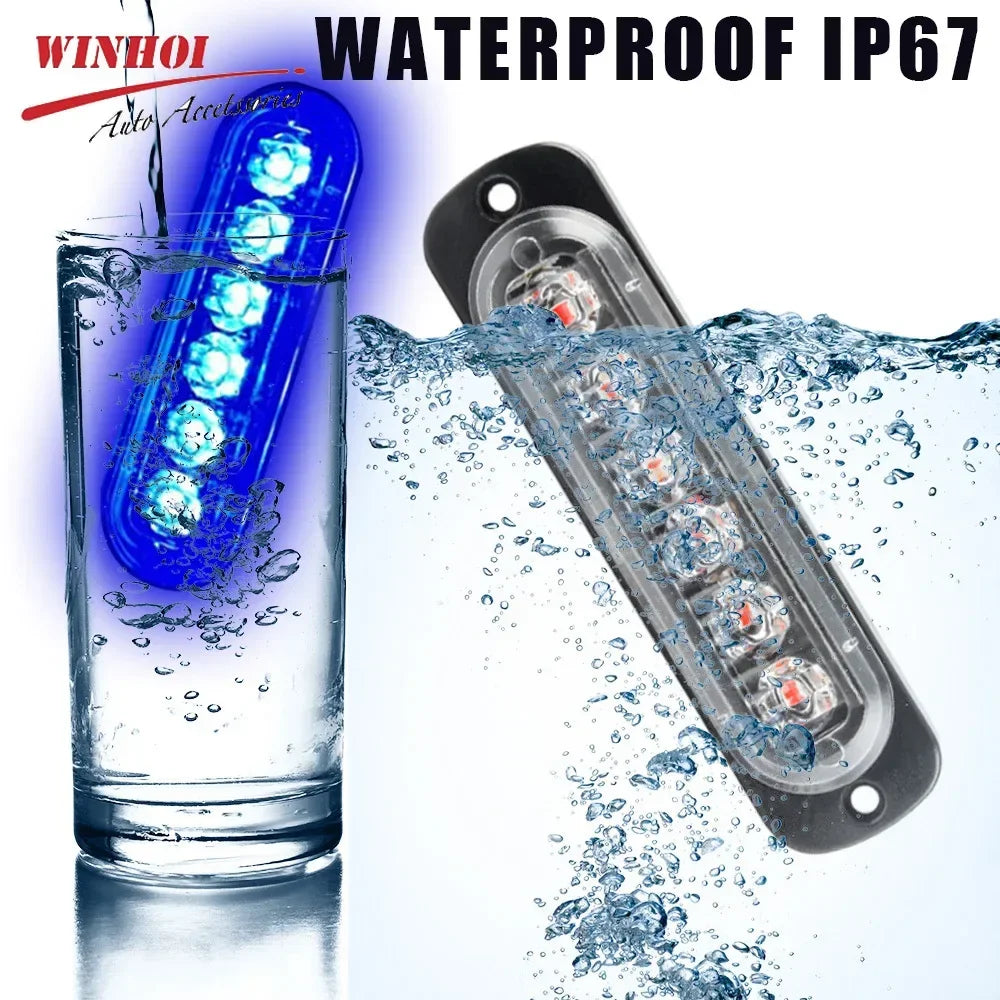 4 in 1 LED Warning Strobe Light Wireless Control 12V Car Grille Emergency Flash Signal Lamps Auto Stroboscope for Truck Offroad