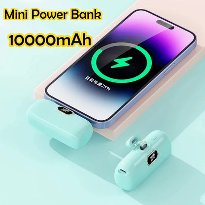 Mini Power Bank 10000mAh PowerBank Fast Charging Portable Charger for IPhone 17 16 14 13 12 Xiaomi Samsung Poco External Battery