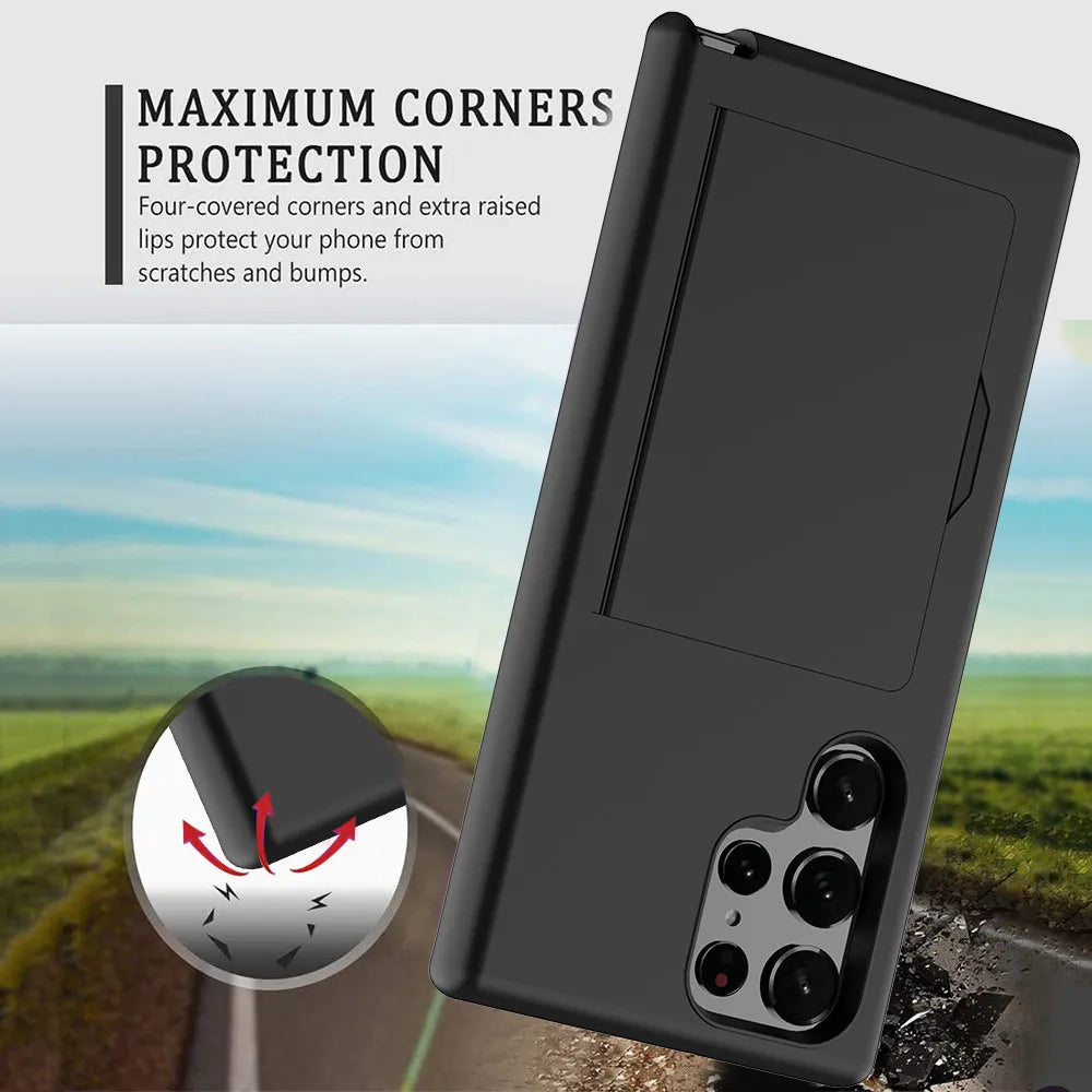 For Samsung Galaxy S24 Ultra S23 S22Plus S21+ S20 FE S10 A12 A52 A72 Case Wallet Card Slot Credit Card Cover For Samsung Note 20