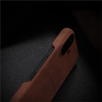 Luxury Card Slot Sheepskin Leather Case For iPhone 17 Air 16 15 14 13 12 Pro Max Plus Business Wallet Pocket Shockproof Cover