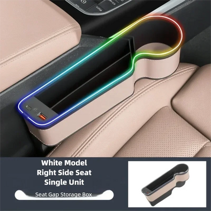 7 Color Led Car Seat Gap Filler Organizer Car Seat Pocket Gap Filler, Car Gap Organizer Storage Console Side Seat Gap Filler