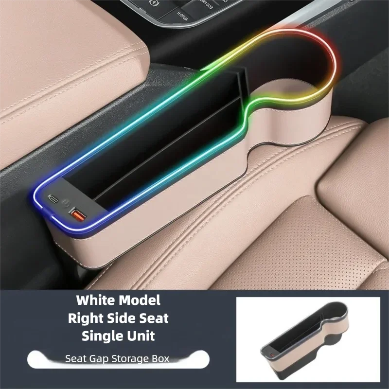 7 Color Led Car Seat Gap Filler Organizer Car Seat Pocket Gap Filler, Car Gap Organizer Storage Console Side Seat Gap Filler