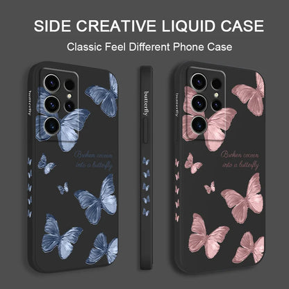 Little Butterfly Phone Case For Samsung Galaxy S24 S23 S22 S21 S20 S10 S10E S9 Ultra Plus FE Note 20 Ultra 10 9 Plus Cover