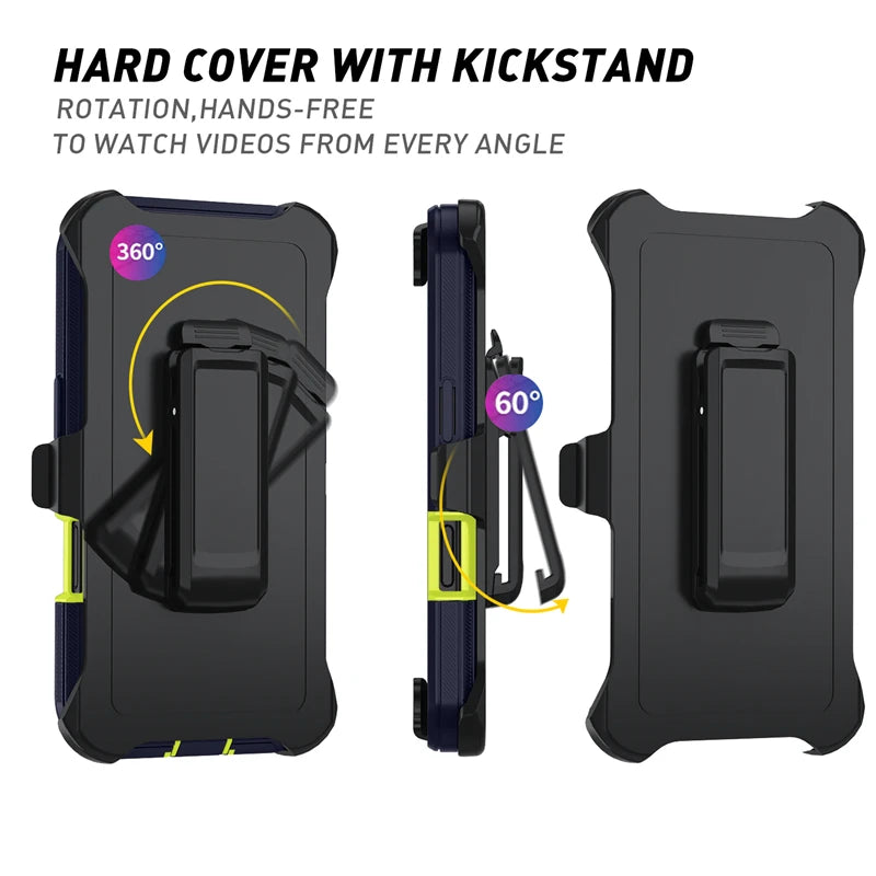 Shockproof Phone Cases For iPhone 17 16 15 14 13 12 11 Pro Max Mini 16E Defender Protecte Case For iPhone Air 15 16 Plus Cover