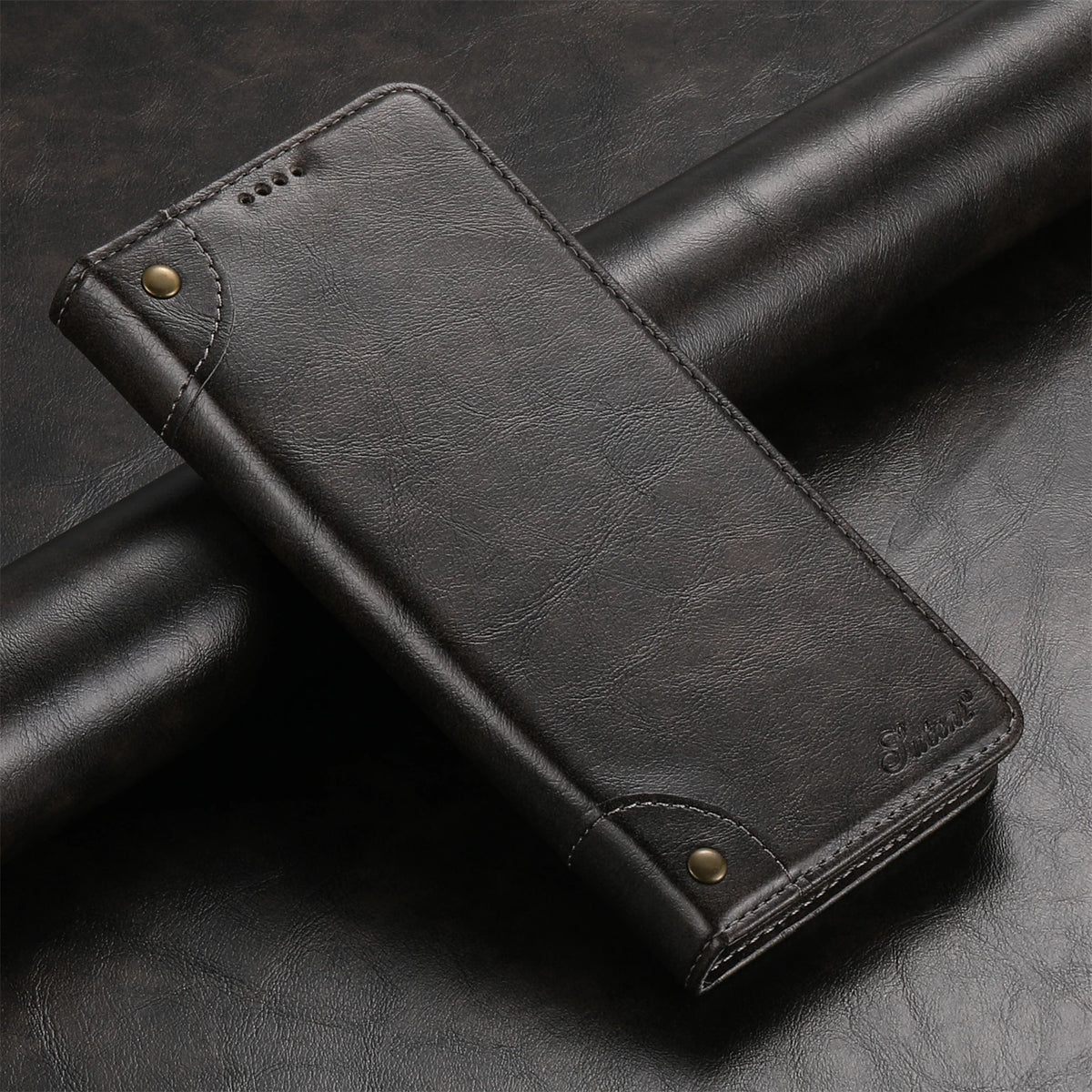 Flip Leather Phone Case for Samsung Galaxy S26 S25 S24 Ultra S22 S23 Plus Note 20 with Magnetic Card Slot Holder Cover LS055