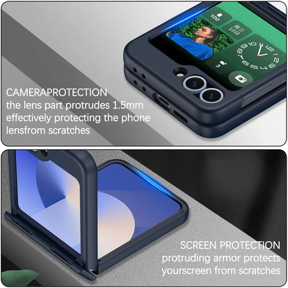 Luxury Original Phone Case For Samsung Galaxy Z Flip 7 8 6 5 4 3For Magsafe Wireless Charge Ring Magnetic Shockproof Hinge Cover