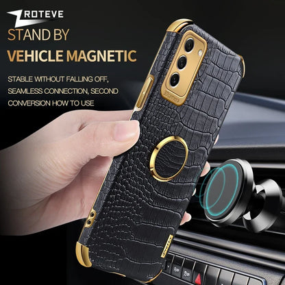 S25 Ultra Case ZROTEVE Crocodile Pattern Leather Cover For Samsung Galaxy S25 Edge S24 S23 FE S22 S21 Plus S24+ S25+ Phone Cases