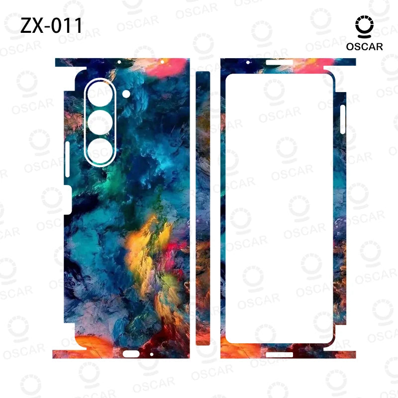 Colorful Anti-Scratch Stickers For Samsung Galaxy Z Fold 5 4 7 6 Fold5 Fold4 Protective Decal Skin Cover Back Film