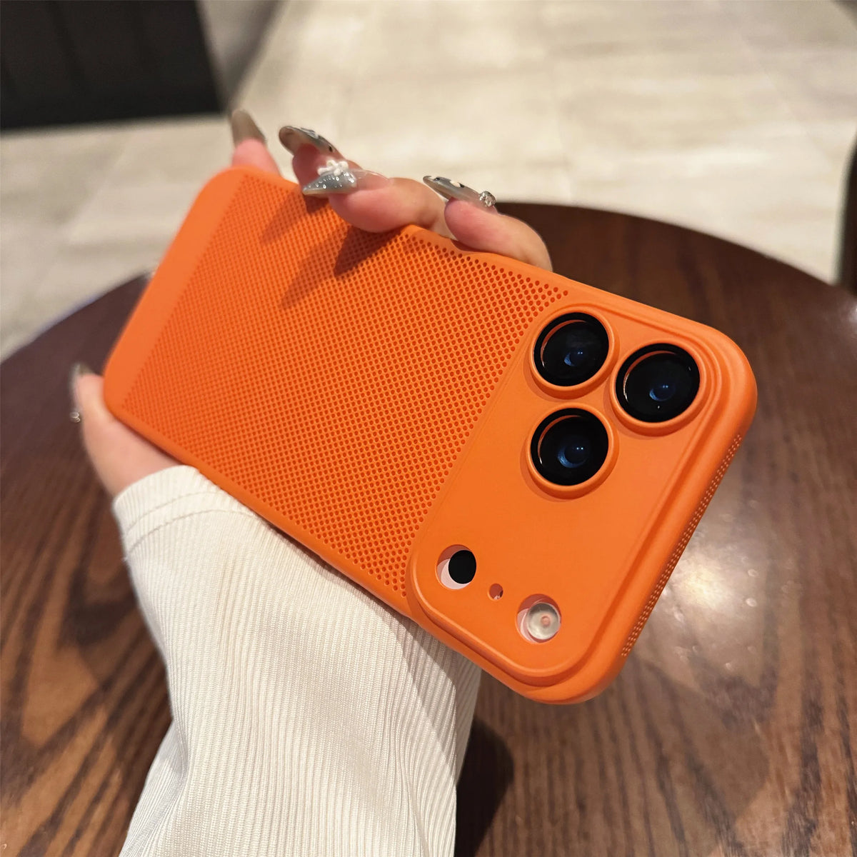Original Cooling Grid Heat Dissipation Phone Case For iPhone 17Air 16 16E 15 14 13 12 11 17 Pro Max Mesh Breathable Hard Cover