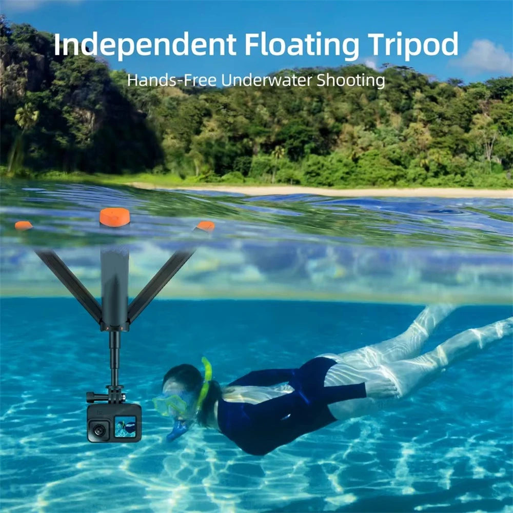 Underwater Buoyancy Pole Extendable Selfie Stick Tripod Suitable for GoPro Insta360 DJI OSMO Sports Camera Accessories