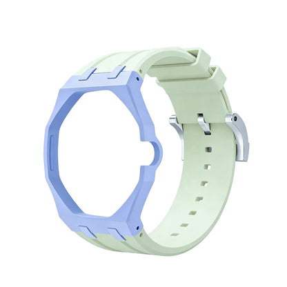 Bioceramics Watch Case+Silicone Band Modification Kit Strap Case Changer To Wristwatch Accessories For Royal Pop