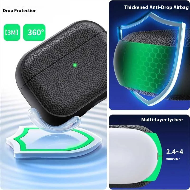Luxury Soft TPU Earphone Case for Airpods Pro 3 2 2nd Generation Air Pods 5 4 1 3rd Pro3 Pro2 Gen Headphone Cover with Strap