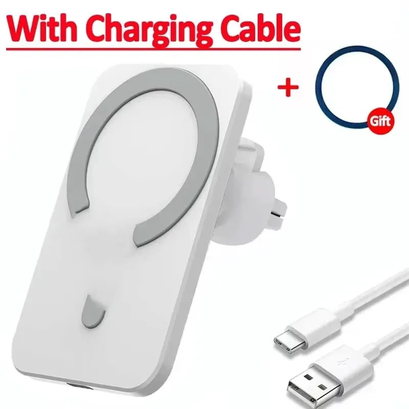 Magnetic Wireless Charger Car Phone Holder Air Vent Mount for iPhone15 14 13 12 Pro Max Xiaomi Samsung S24 Fast Charging Stand