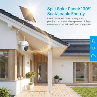 ARCCTV 2K Solar Wifi Camera Color Night Vision Security Surveillance Camera Outdoor Wireless Motion Detection HD Two Way Audio