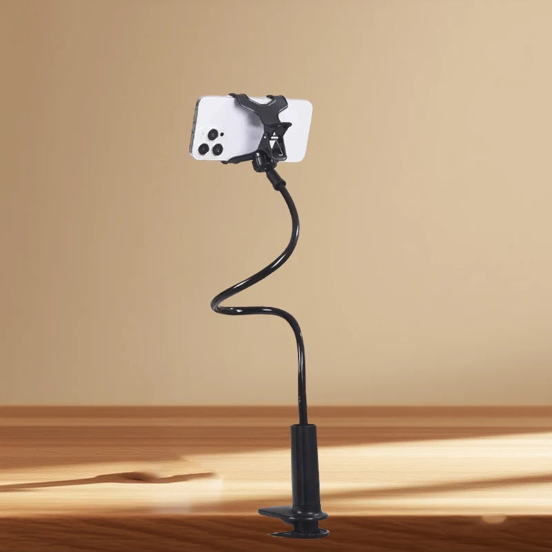 Lazy Bedside DesktopMobile Phone Clamp Bracket Flexible Long Arm Gooseneck Lazy Person Bracket With Handle Overhead Live Bracket