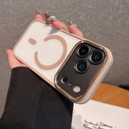 Clear Magnetic Phone Case for iPhone 18 Pro 11 12 13 16 17 ProMax Air 14 15 For Magsafe Luxury Wireless Charging Protector Cover