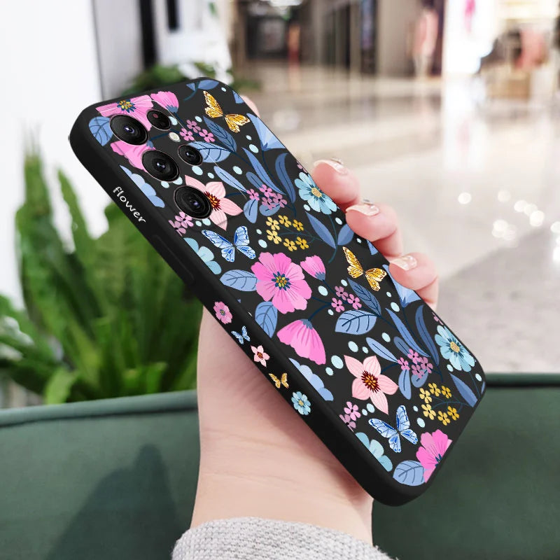 Miss Pattern Phone Case For Samsung Galaxy S25 S24 S23 S22 S21 S20 Ultra Plus FE S10 S9 S10E Note 20 Ultra 10 9 Plus Cover