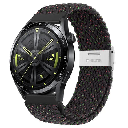 20 22mm Strap for Samsung Galaxy Watch 7 6 5 4 Band 40/44mm 5Pro Active 2 Gear S3 Braided Elastic Bracelet for Huawei GT2/3 4Pro