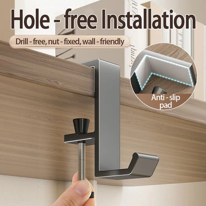 1pcs Punch-free Desk Hook Adjustable Desk Edge Hook Multi - Functional Gaming Headset Hanging Hook Home Office Organizer