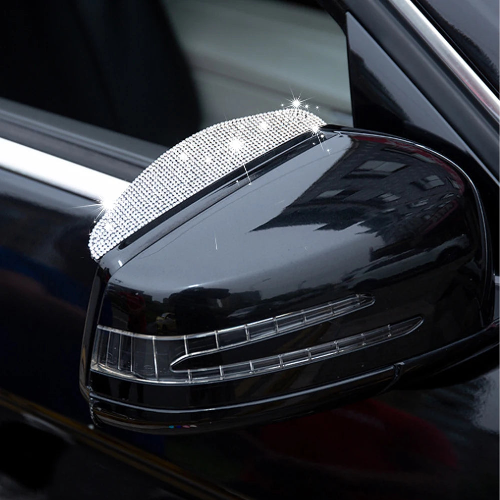 2Pcs Car Rear View Mirror Sticker Rain Eyebrow PVC Rear View Mirror Rain Visor Universal Rain Shield Shade Cover Protector