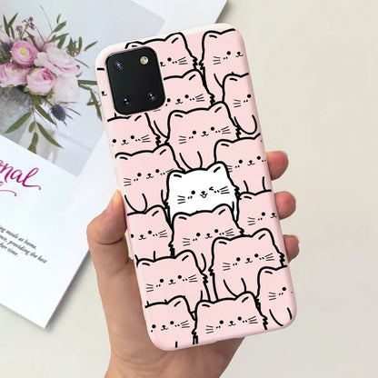 For Samsung Galaxy Note10 Lite Case SM-N770F 6.7'' Popular Candy Painted Cover Soft TPU Phone Case For Samsung Note 10 Lite Bags