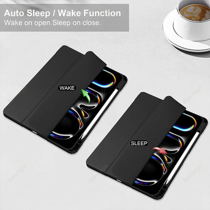 Smart Case for iPad A16 A19 12th 11th Gen 2026 2025 2024 Air11 13 M4 M3 Air 8 7 6 Air 5 4 Pro11 13 M4 M5 M2 10th 9 8 7 10.2 10.5