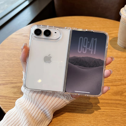 KEYSION Crystal Transparent Fold Phone Case for iPhone Duo HD Clear Soft TPU+Acrylic Shockproof Back Cover for iPhone Duo 2026