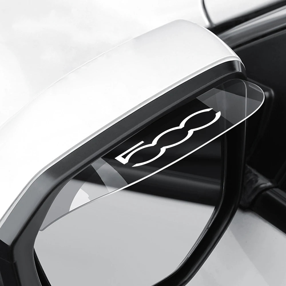 2PCS Car Rearview Mirror Rain Rainproof Eyebrow Shield Cover Sticker For Fiat 500 500C 2012 500X 500L Abarth 695 Car Accessories