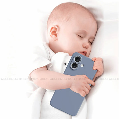 For iPhone 16 Case iPhone 16 17 Pro Max Cover Original TPU Luxury Shockproof Liquid Silicone Protective Phone Cover iPhone 16