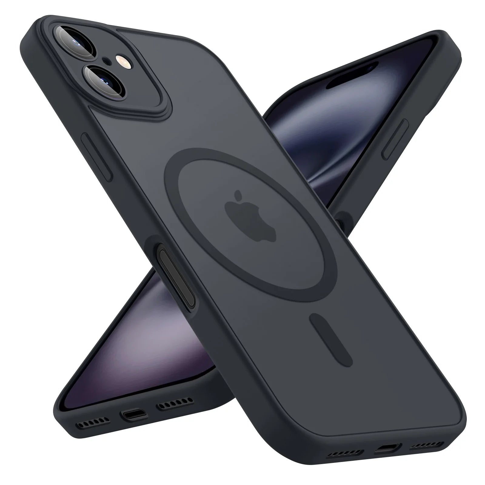 Luxury Magnetic Matte Translucent Shockproof Case For iPhone 11 12 13 14 15 16 Plus 17 Pro Max For Magsafe Wireless Charge Cover