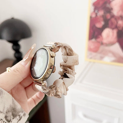 18mm Watch Band Dressy Printed Fabric Strap Bracelet for Women Huawei GT5/ Amazfit GTS2/ Garmin Venu 2S 3S Smartwatch 20mm 22mm